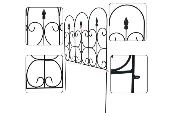 Outdoor kukkapenkki Metal Aidat Barrier paneelit Decor Piketti reunat